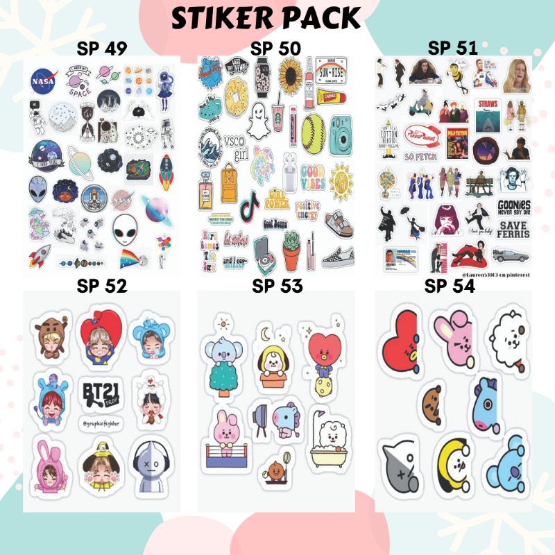 

(PART 4) Stiker Aesthetic / Stiker BTS / Stiker Pack / Stiker Case HP Laptop