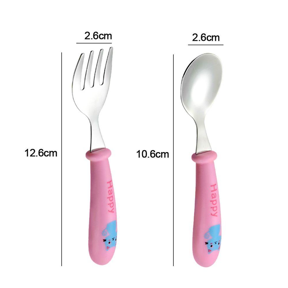 Preva Set Peralatan Makan Makan Makan Bayi Makan Dengan Kotak Sendok Garpu Stainless Steel