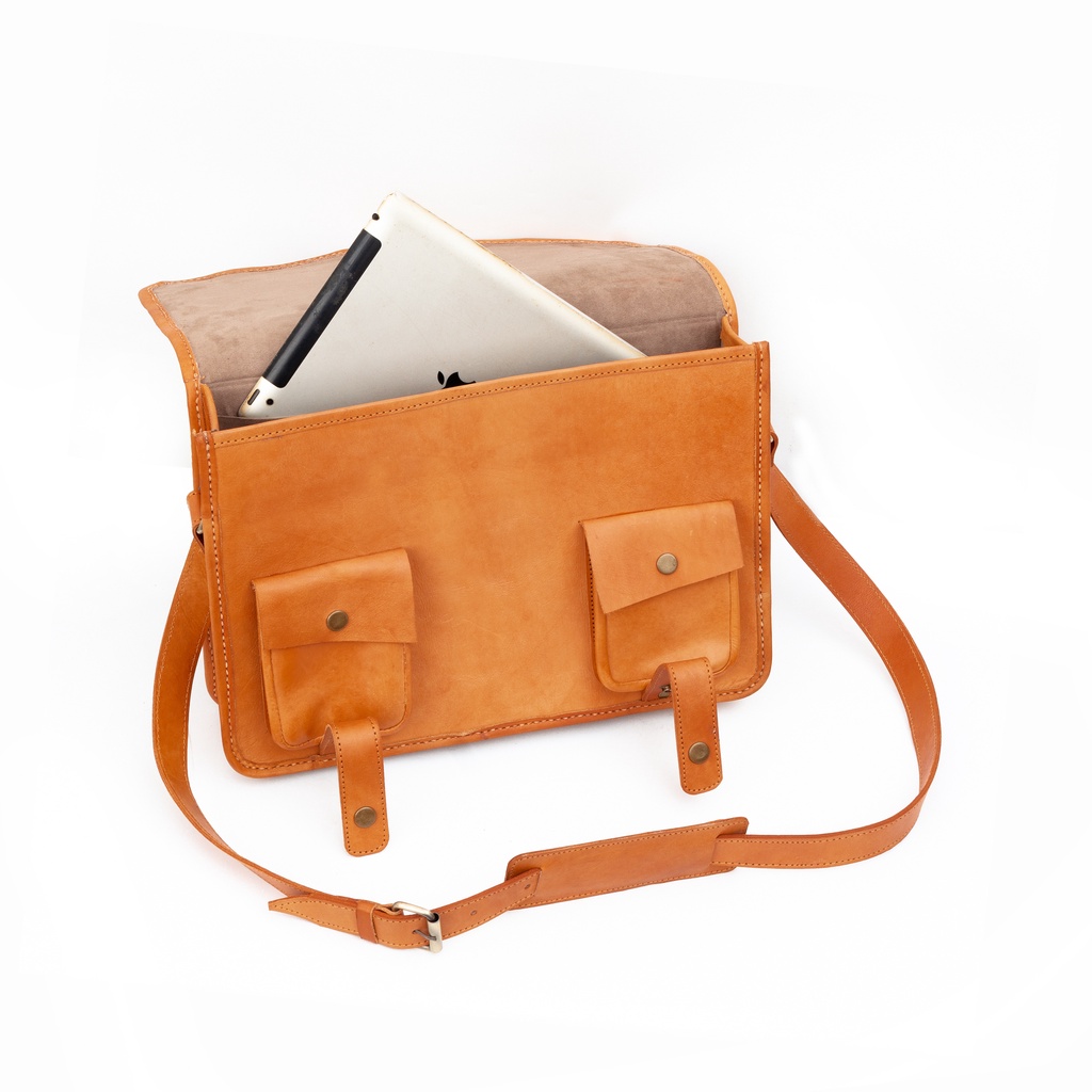 Kenes Leather Tas Selempang Messenger Bag Pria Kulit Asli Premium - BRODIE Nabati