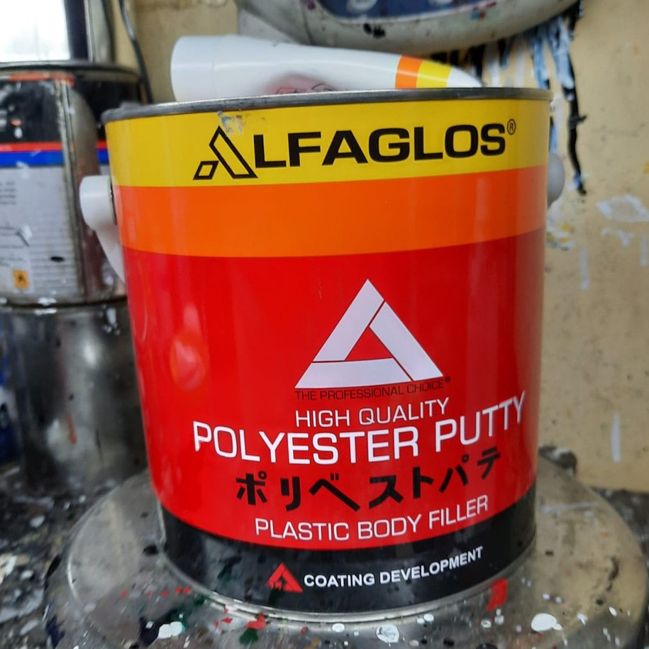 Dempul Alfa Alfaglos/Alfagloss 3K kg / Galon + Hdr- Warna Hijau- Dempul Besi Kayu Plastik