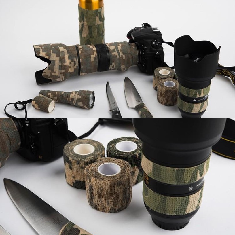 YGRETTE - Camouflage Camo Retractable Tape Hunting Survival Kit / Lakban Ajaib Pelindung Frame