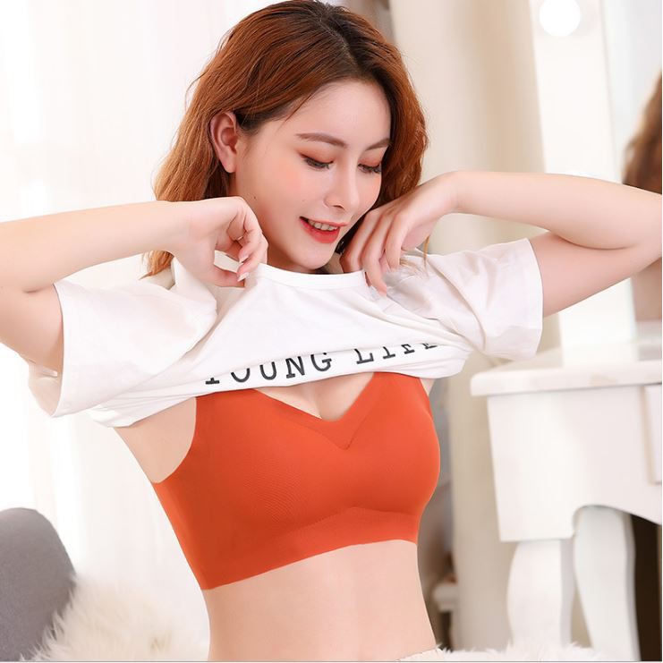 Gobra ♕ PW078 (BAHAN TIPIS) Bra Wanita Fashion Seamless Sport Bra Olahraga Push Up Tanpa Kawat Elastis Sexy Women