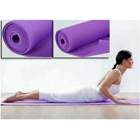 Matras yoga  Tebal - Matras yoga olahraga - Matras Senam Ungu Anti Slip Tebal serbaguna