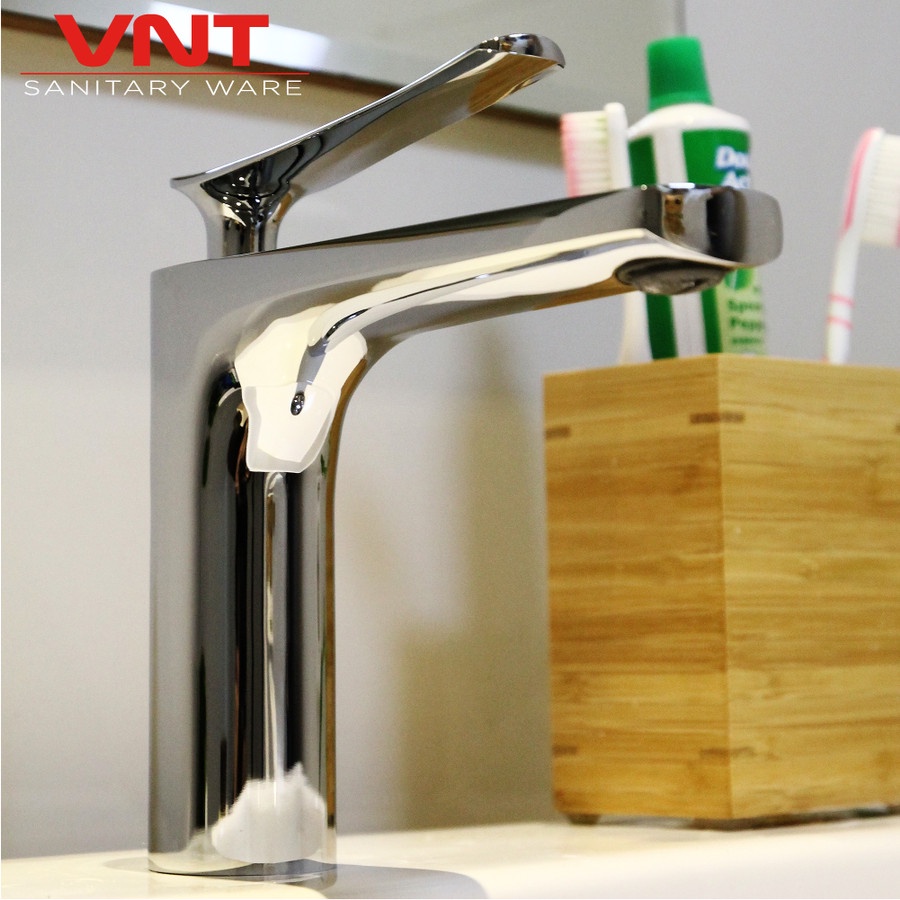 Keran Wastafel Hot &amp; Cold Kran Air Minimalis Brass Chrome Basin Faucet