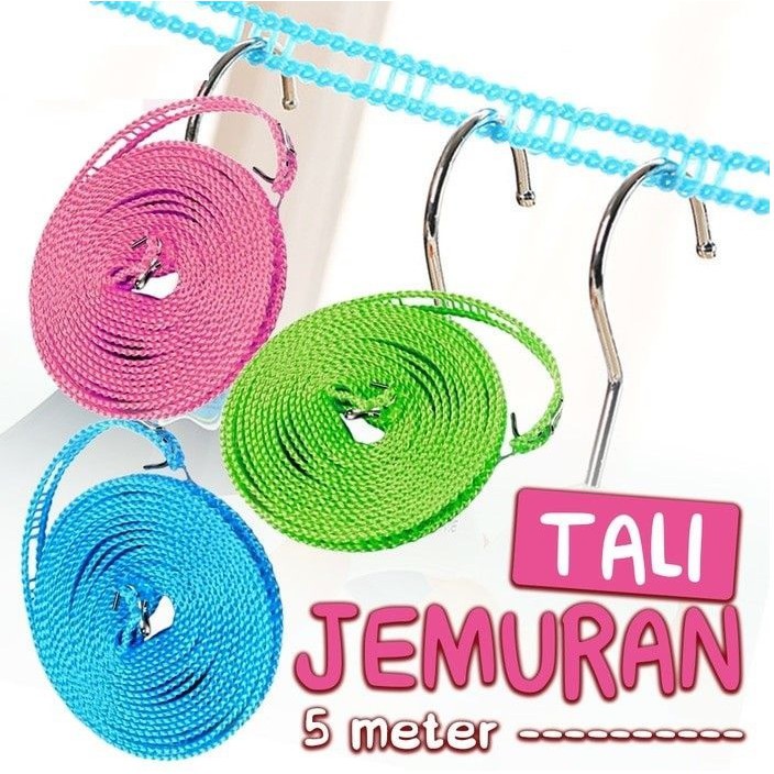 TALI JEMURAN / TALI JEMURAN 5M / TALI JEMURAN BAJU / TALI GANTUNGAN JEMURAN