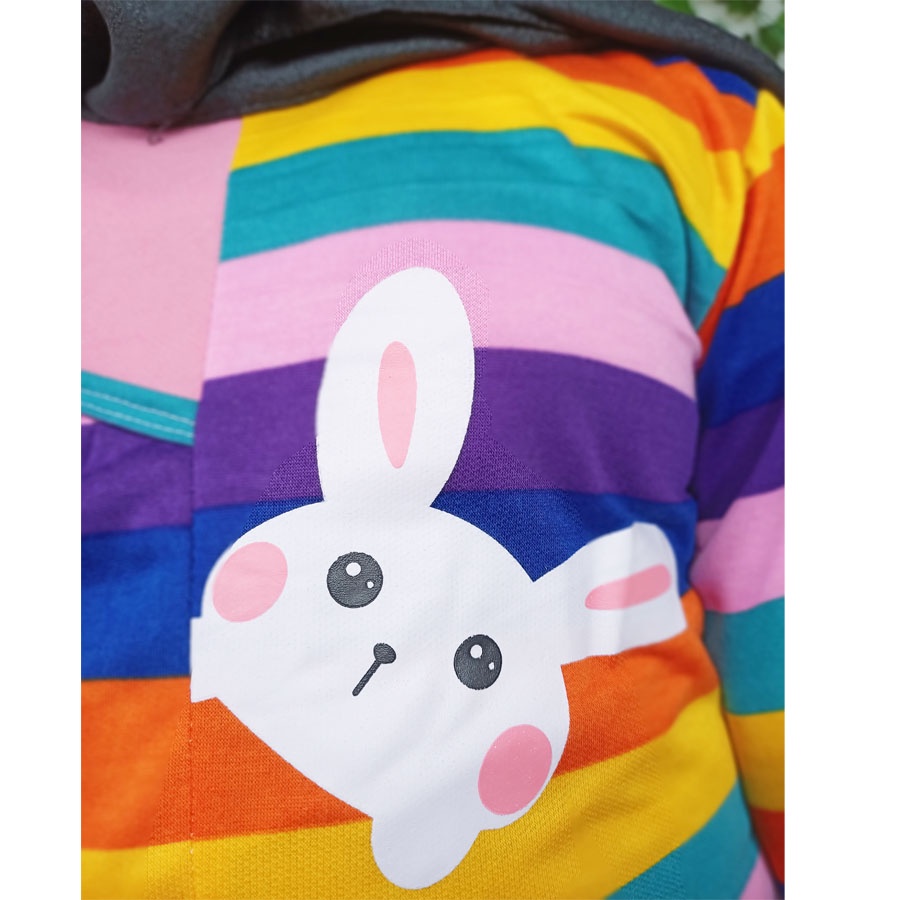 GAMIS KELINCI RABBIT PELANGI ANAK 6-12tahun CARLINAFASHION