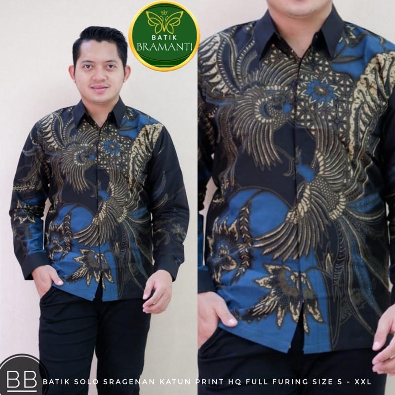 BATIK PEKSI BIRU KATUN FULL FURING SIZE M-XXL