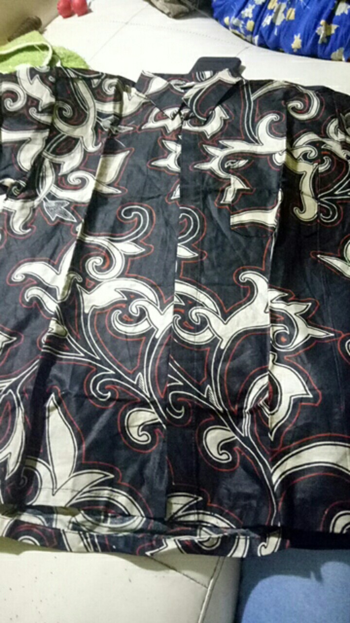 022 Zahira Batik Hrb026 Kenongo Hem Kemeja Batik Pria Lengan Pendek  Katun Primis Halus M L Xl