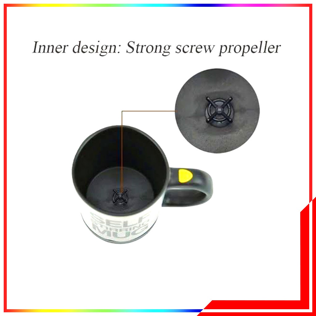 Self Stirring Mug / Self Stirring Mug Auto Mixing Drink Tea Coffee / Gelas Mug Staniless Steel Aduk Otomatis Kualitas Terbaik &amp; Termurah