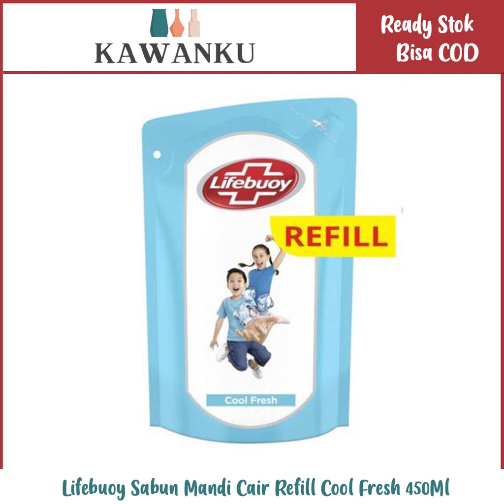 Lifebuoy Sabun Mandi Cair Refill Cool Fresh 450Ml - Anti Bakteri