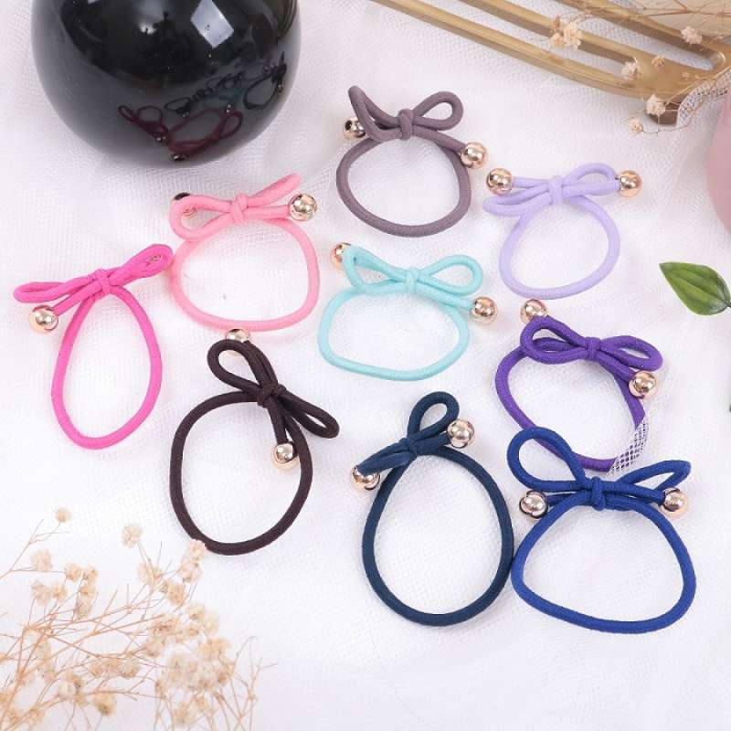 Ikat Rambut Karet Elastis PITA WARNA Warni Random / Kunciran PITA Korea - LPM Shop