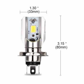 Lampu Depan Motor Led Superterang H4 Lampu Motor Headlight LED Hs1 6W 6500K 1 PCS