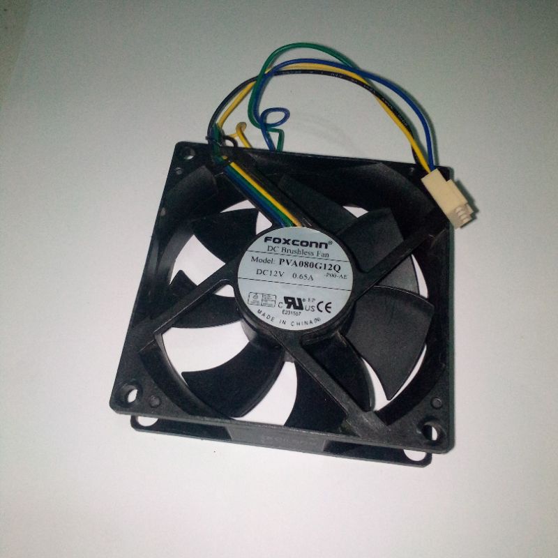 KIPAS FAN PWM 8CM ORIGINAL FOXCONN PVA080G12Q 12V 0.65A 4PIN GARANSI