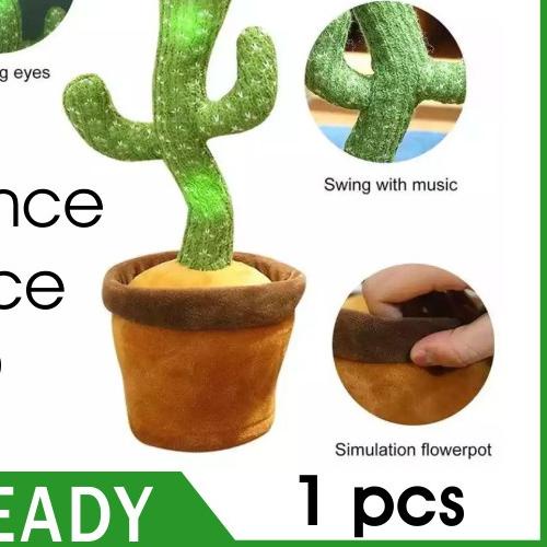 Cactus Dancing Doll Talking Toy Mainan Kaktus Goyang Joget Menari toys peniru suara tiktok viral