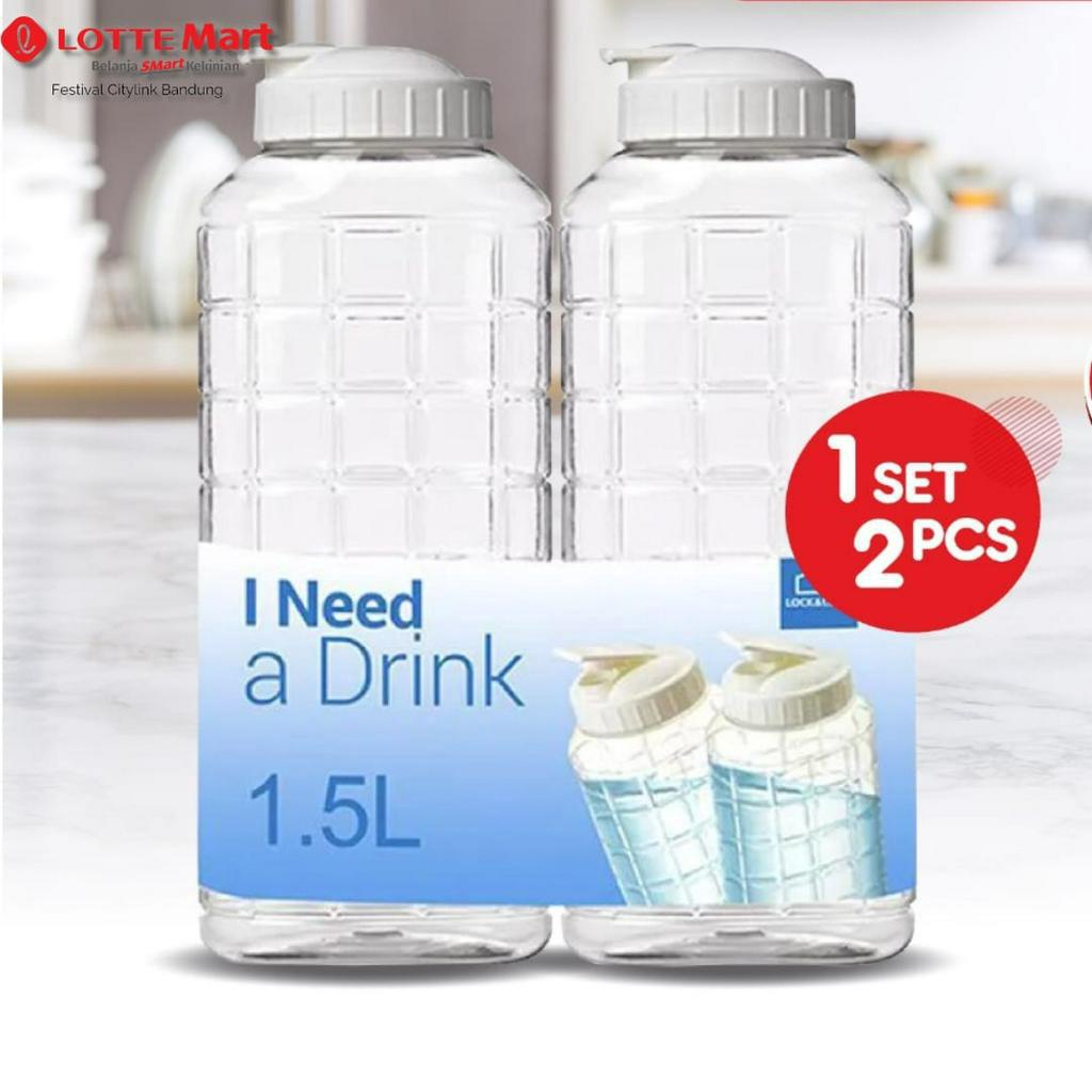 LocknLock - Botol Air Minum Chess Bottle 1.5L satu set isi 2 Botol