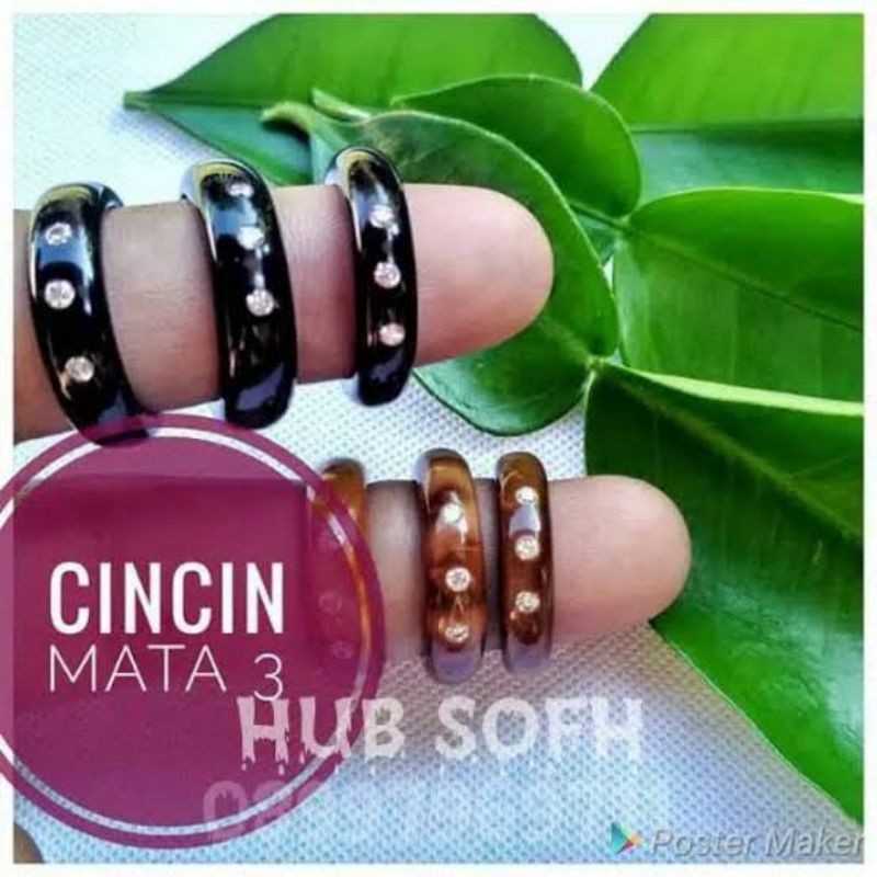 Cincin kaokkah kaukkah / motif mata tiga