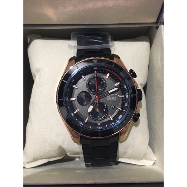 Jam Tangan Pria Alexandre Christie AC6503 Black Rosegold AC 6503 Steel