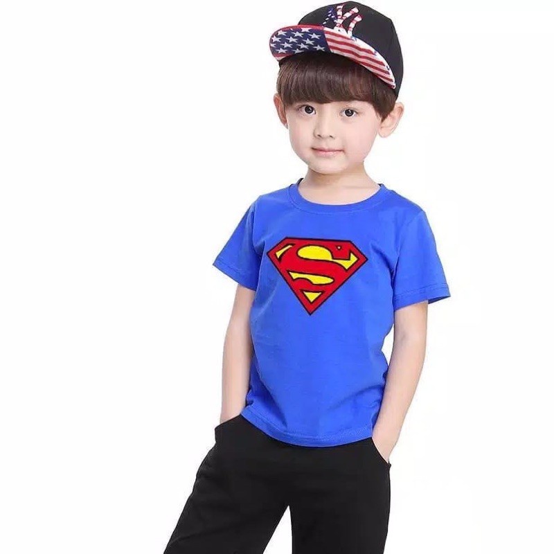 KAOS BAJU ANAK SUPERMAN LOGO BENHUR / BAJU ANAK LOGO SUPERMAN