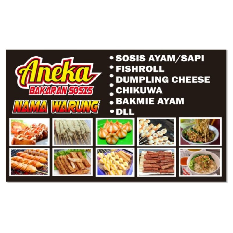 Spanduk Aneka Bakaran sosis 1x60