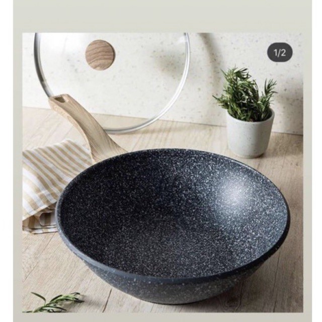 Grey Asian Wok 28cm