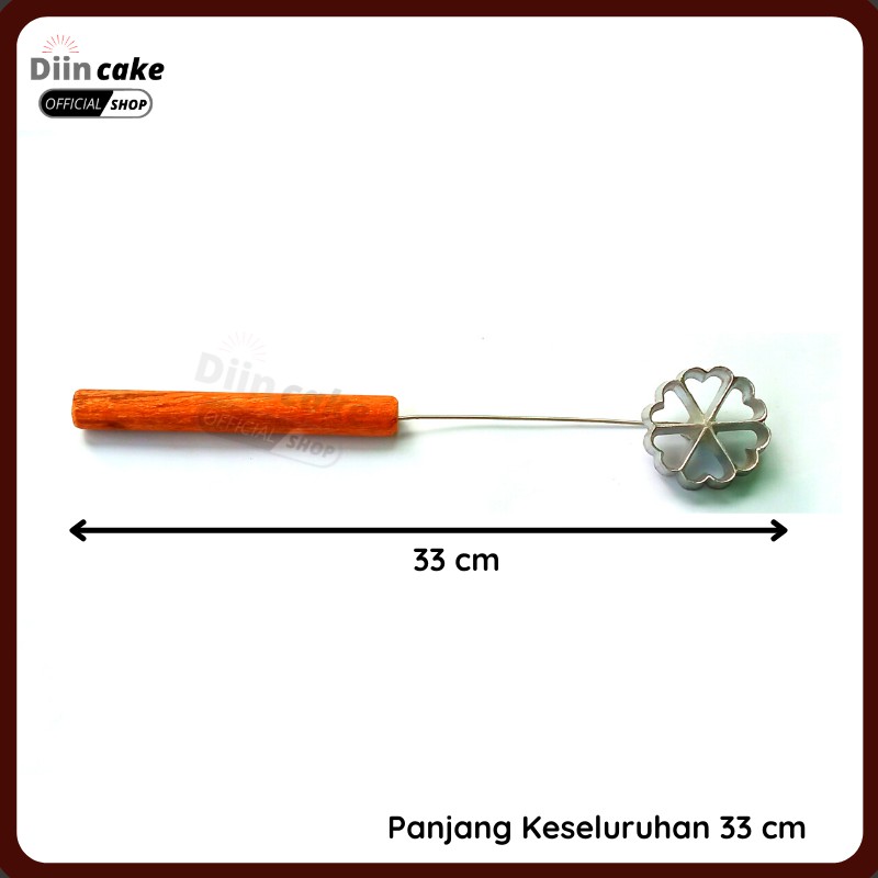 Cetakan Kue Kembang Goyang Bentuk Bunga Diamater 5,5 cm Aluminium Anti Lengket