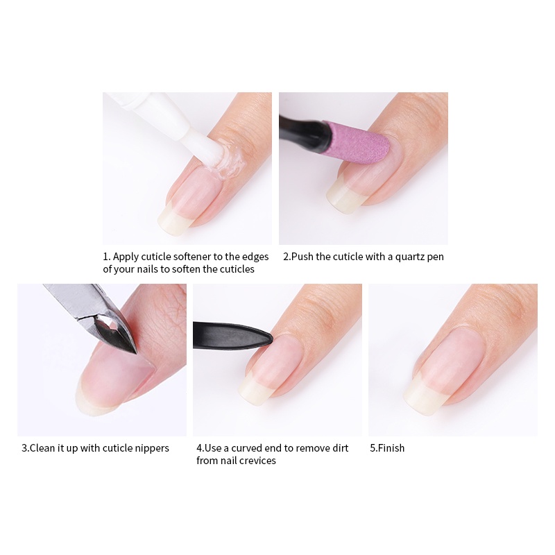 1pc Alat Pendorong Kutikula / Kulit Mati Dua Sisi Untuk Manicure