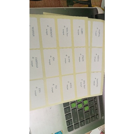 Label Nama Undangan Print