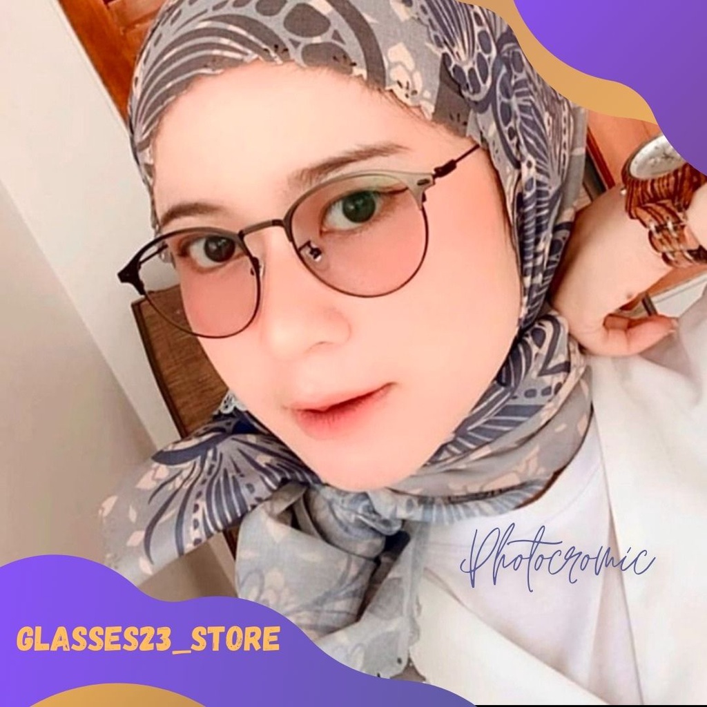 TERMURAH!!! COD LENSA PHOTOCROMIC BERUBAH WARNA KOREAN FRAME OPTIK TERBARU WANITA PRIA FASHION STYLE KEKINIAN