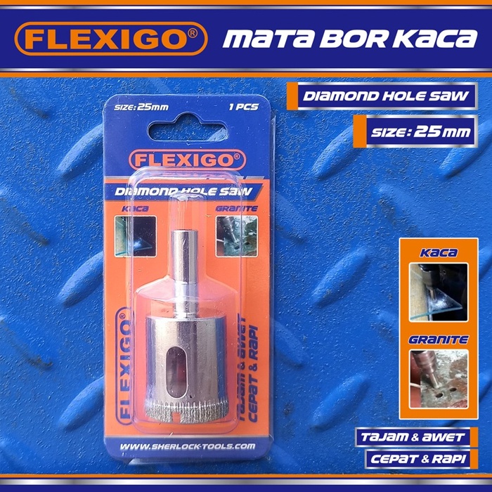 Mata Bor Kaca  Dan Granite 25 mm Original Flexigo Diamon Hole Saw