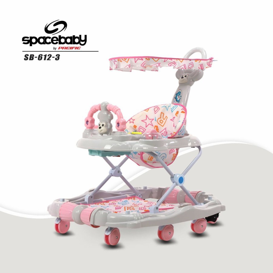 Baby Walker Kereta Dorong Bayi Balita Anak Spacebaby SB612-3 Roda 8 BY PACIFIC-1