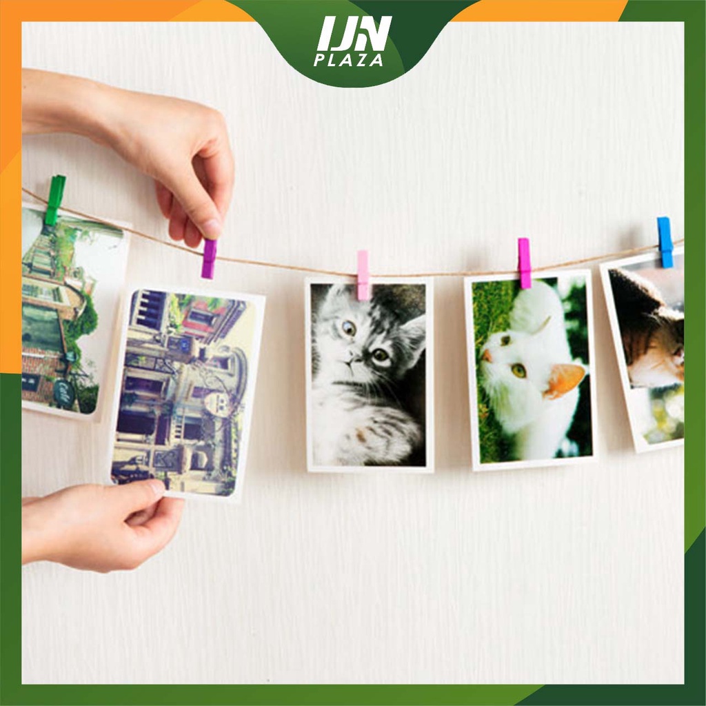 ❤ IJN ❤ JEPITAN KAYU FOTO LAMPU TUMBLR HIAS LED POLAROID WOODEN CLIP KLIP JEPIT WARNA