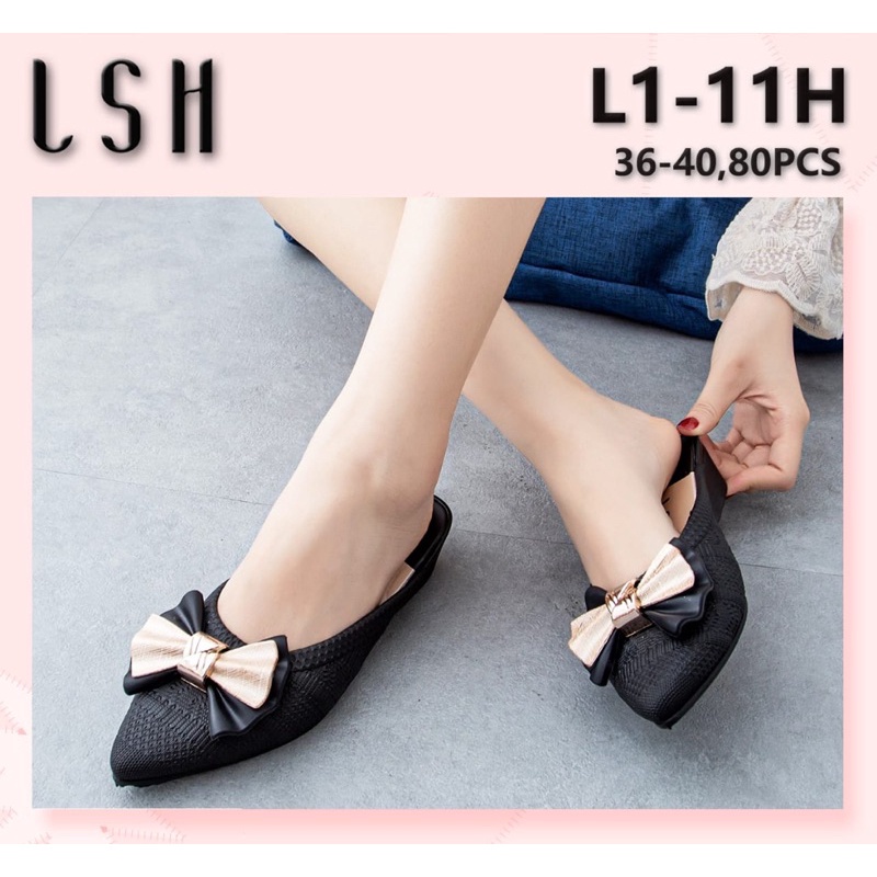 Sandal Fashion Sepatu Slop Pita Gold WRN & HTM LSH L1-11H atau L1-11D