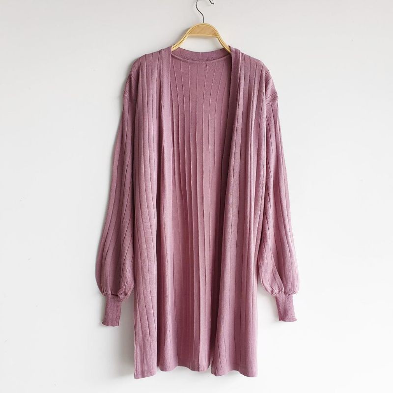 KARDIGAN RAJUT TANGAN BALON/KARDIGAN RAJUT PREMIUM/ LONG CARDY BUBBLE