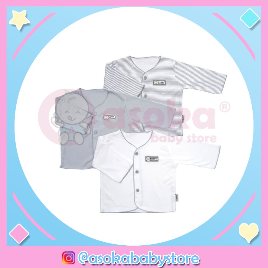 Fluffy Baju Lengan Panjang Abu Bjan ABU Newborn ASOKA