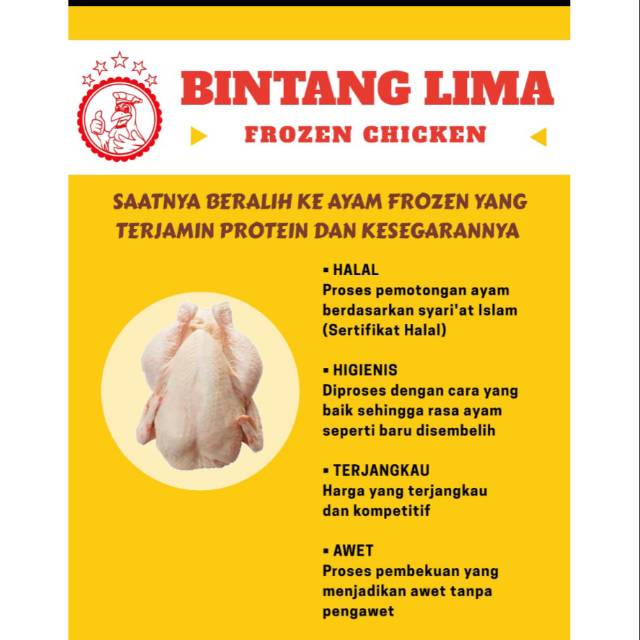 

Ayam Segar Beku 0,8 / Frozen Chicken / Halal Segar Sehat