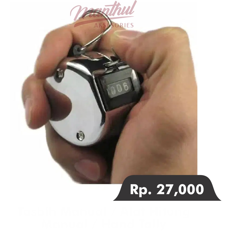 Tasbih Manual Alat Penghitung Manual Hand Tally Counter 4 Digit Tangan cepat tasbih hitung dzikir ta