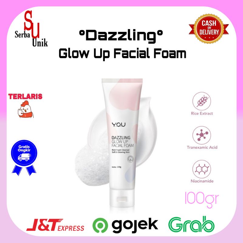 You Dazzling Glow Up Facial Foam / Sabun Pembersih Wajah 100gr
