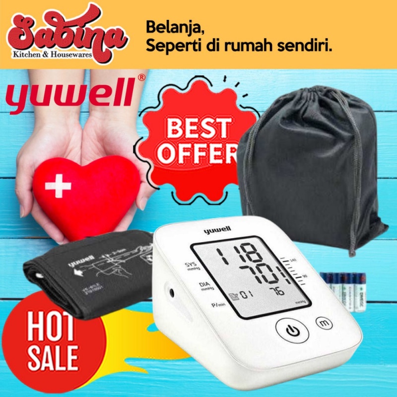 Pengukur Tekanan Darah Detak Jantung Tensi Blood Pressure Monitor