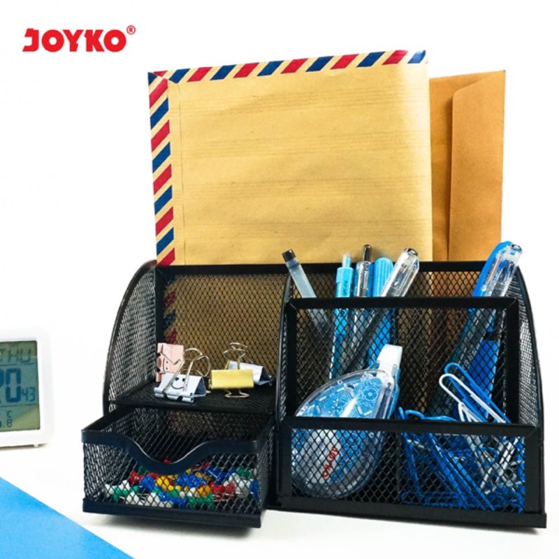 Desk Set desk organizer memo organizer / Pen Holder / Tempat Alat Tulis Jaring Jala Joyko DS-22