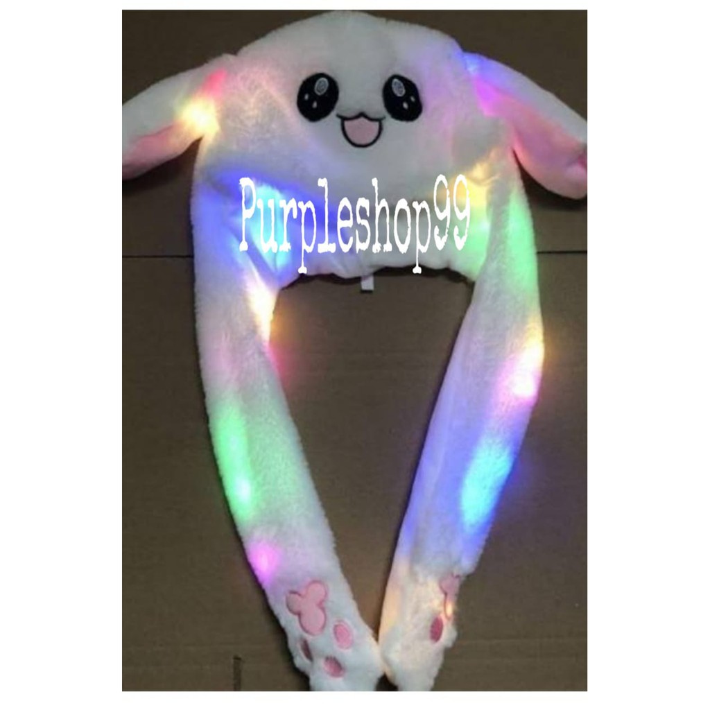 TS01- TB001 (CUCI GUDANG )Topi LED Bunny Hat Telinga Kpop TikTok Pilihan Hewan Lucu