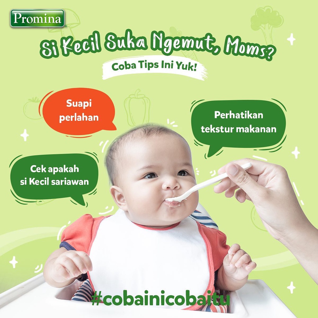 PROMINA BUBUR BAYI 20 gr SACHET 6+ Bulan Milky Beras Merah Ayam Kampung &amp; Jamur ens Pisang Susu Milky Beras Merah Smooth Kacang Hijau MPASI 6 bulan MP ASI Makanan Penamping asi 6m instan praktis mudah sehat 6+