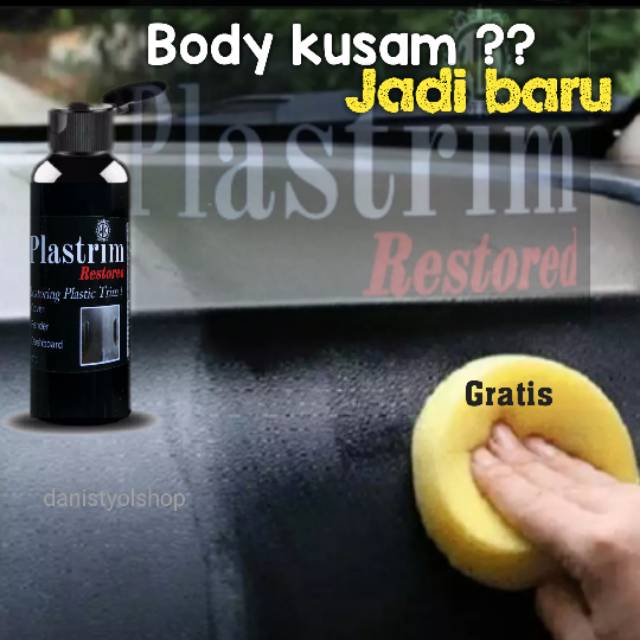 trim plastrem restored penghitam body motor volume 100 ml, black to black magic restorasi bodi kusam