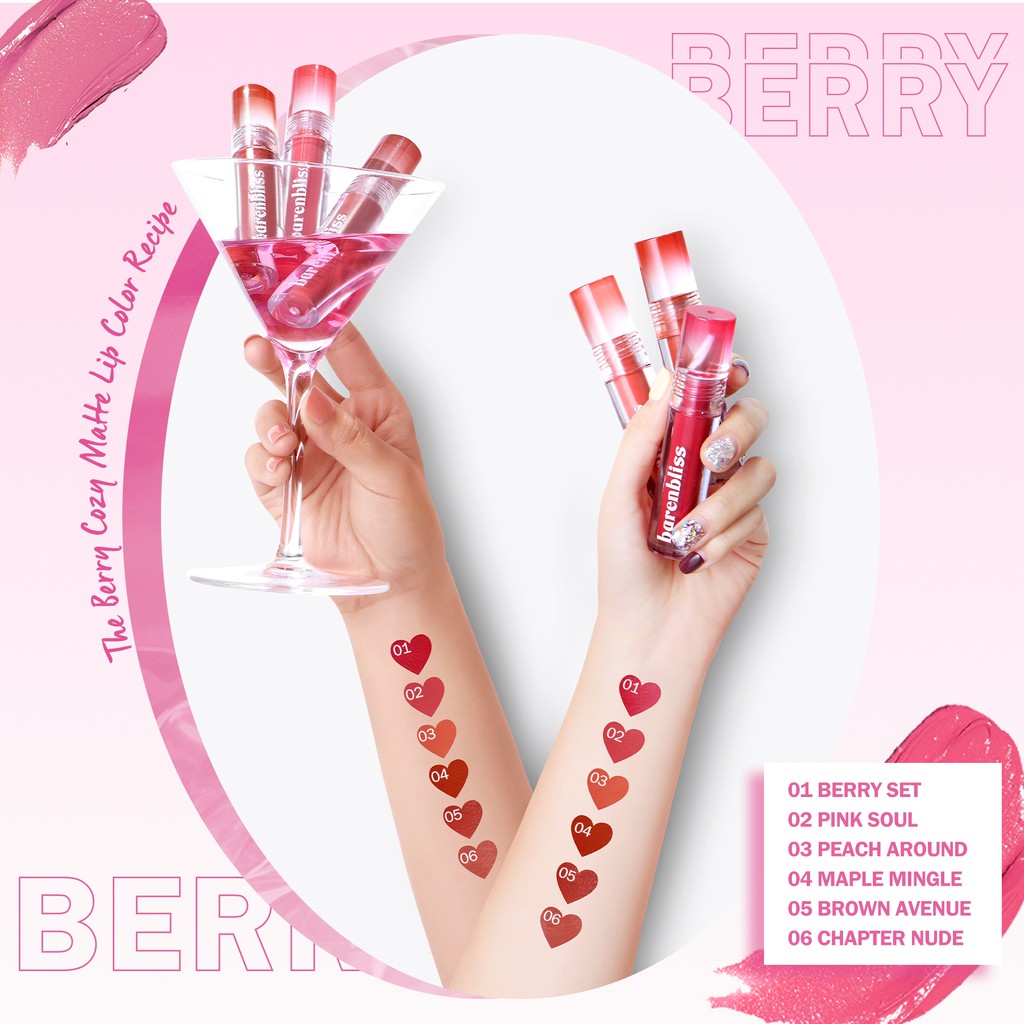 BNB barenbliss Berry Makes Comfort Lip Cream Korea Liquid Lipstik ( YOU MAKEUPS OFFICIAL STORE )