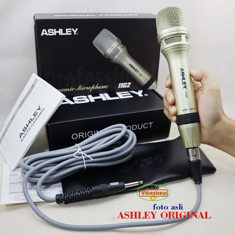 Microphone Ashley 11G2 Asli / Mic Kabel Mikrofon Sensitif Mik Original