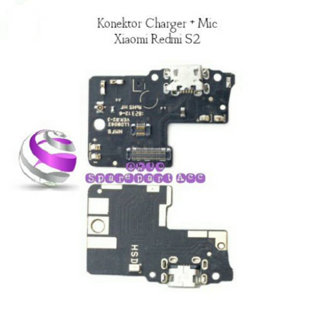 Papan Konektor Xiaomi Redmi S2 Papan Charger PCB Board Original