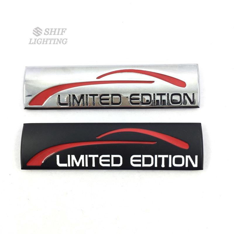 1Pc Stiker Emblem / Badge Logo Limited Edition Bahan Metal untuk Samping Body Mobil