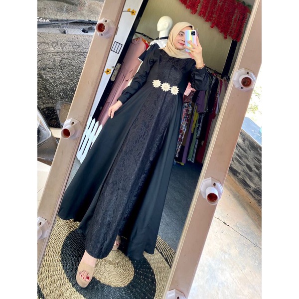 Gamis brukat kombinasi toyobo | Gamis brukat kombinasi | Gamis pesta | Gaun pesta | Gamis brukat mix