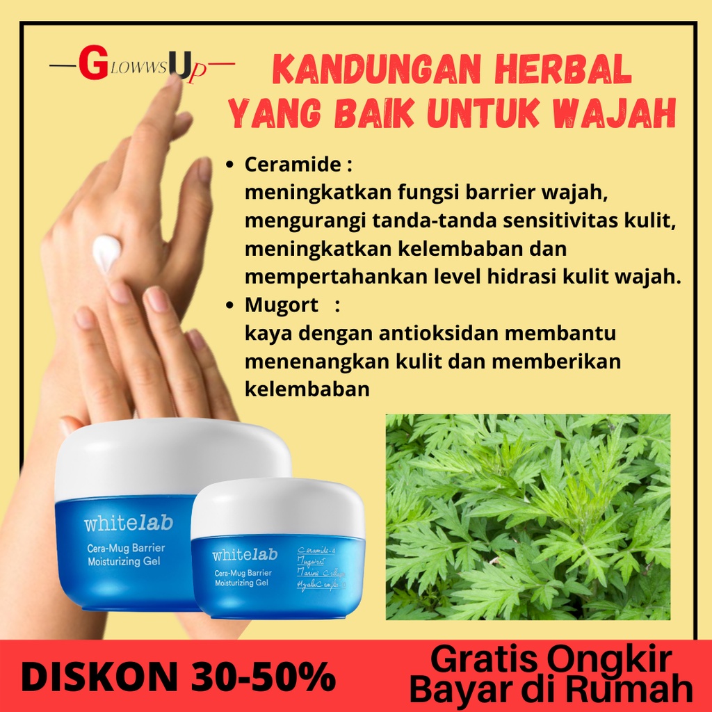 Pelembab Wajah Berminyak dan Berjerawat Whitelab Cera-Mug Barrier Moisturizing Gel