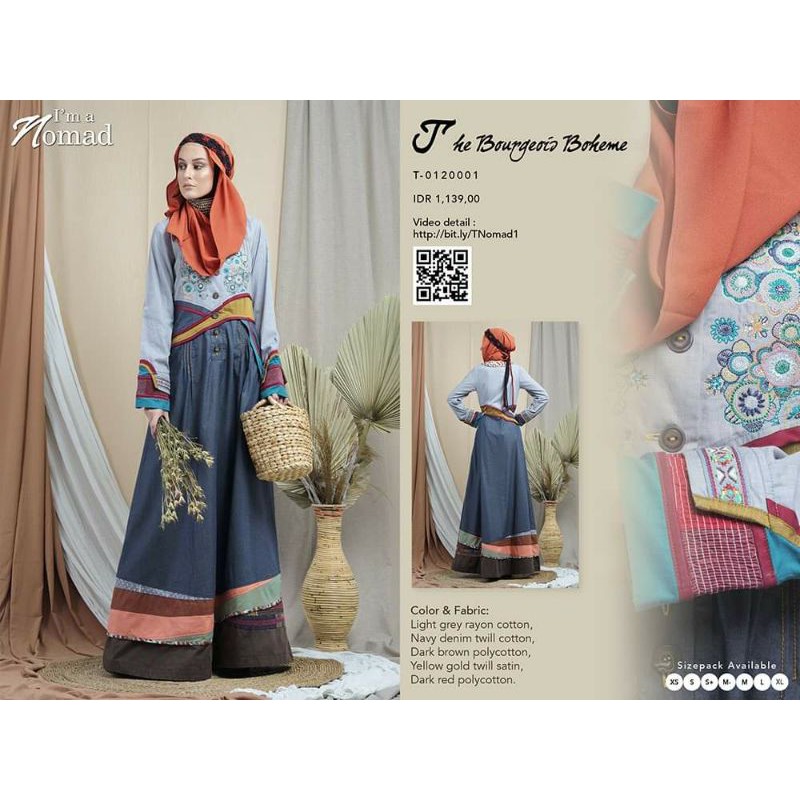 TUNEECA T-0120001 I'M A NOMAD DISKON SALE PROMO GAMIS LONG DRESS