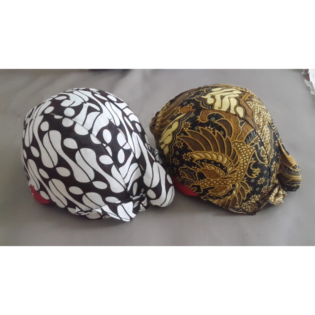 Blangkon anak model jogja motif batik perlengkapan baju adat surjan hewes